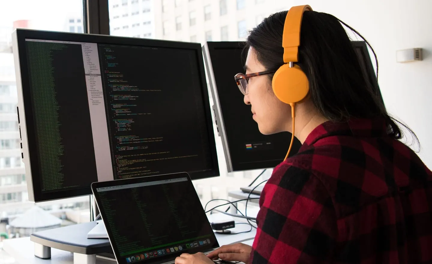 A specialist software developer focused on a complex technical problem