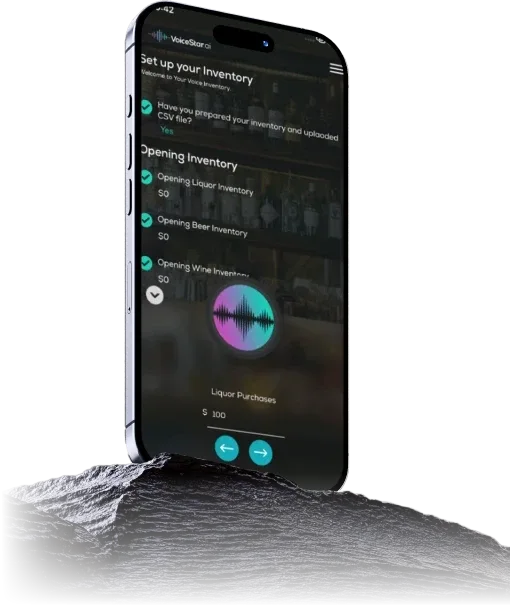 VoiceStar.ai case study: the iOS & Android app shown on a device