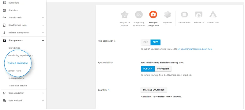 pricing and distribution panel