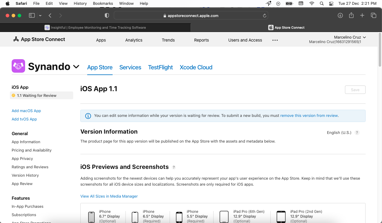 app version
