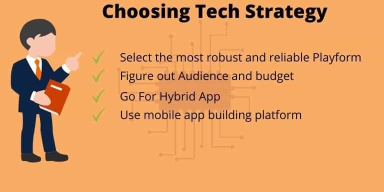 5th step Choose Tech Strategy to Make an App