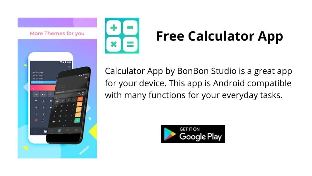 Calculator App | Free Calculator App | BonBon Calculator Apps