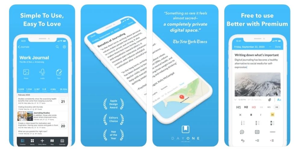 Day One Journal App Screenshots