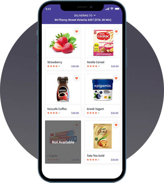 grocery ordering app